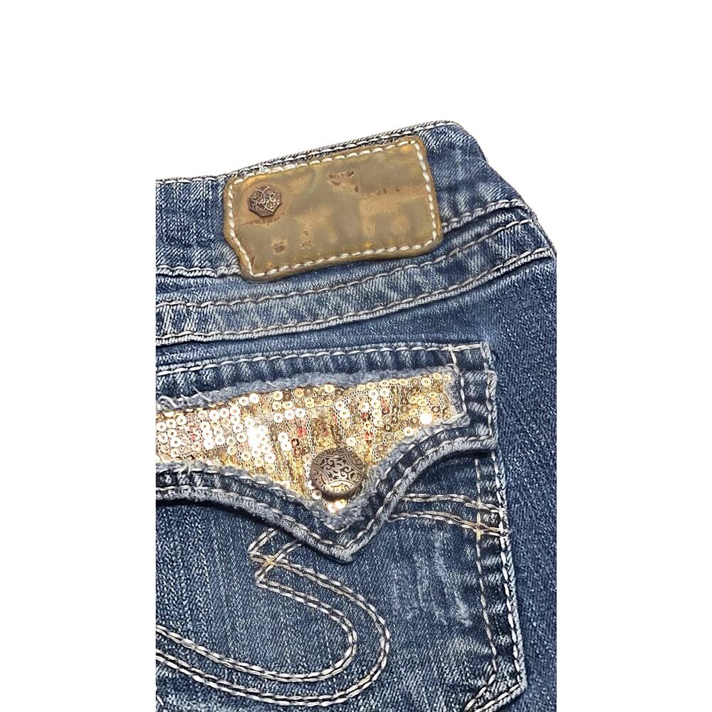 Silver Suki surplus mid rise jeans women's size 29  glitter pocket
